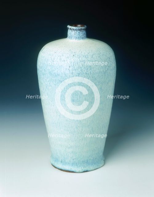 Shiwan meiping vase copying Jun ware, Ming dynasty, China, 1368-1644. Creator: Unknown.