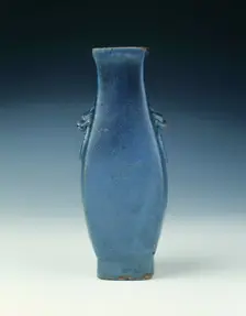 Shiwan blue vase, Late Ming dynasty, China, 1600-1644. Creator: Unknown