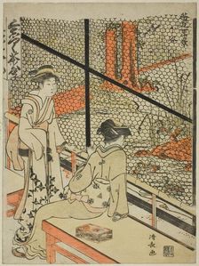 Shitaya, from the series "Ten Scenes of Teahouses (Chamise jikkei)", c. 1783/84. Creator: Torii Kiyonaga