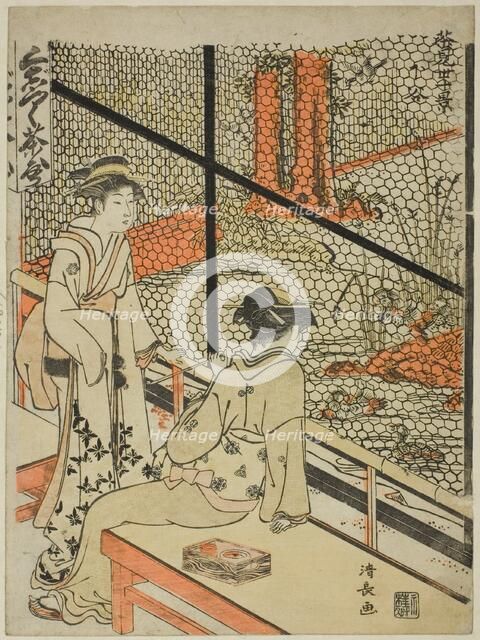 Shitaya, from the series "Ten Scenes of Teahouses (Chamise jikkei)", c. 1783/84. Creator: Torii Kiyonaga.