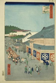 Shitaya Hirokoji, from the series "One Hundred Famous Views of Edo (Meisho Edo hyakkei), 1856. Creator: Ando Hiroshige