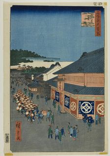 Shitaya Hirokoji, from the series "One Hundred Famous Views of Edo (Meisho Edo hyakkei), 1856. Creator: Ando Hiroshige