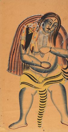 Shiva Carries the Corpse of Sati, ca. 1865-75. Creator: Unknown