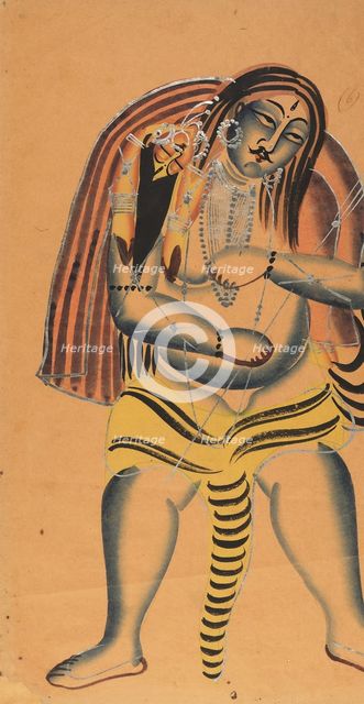 Shiva Carries the Corpse of Sati, ca. 1865-75. Creator: Unknown.
