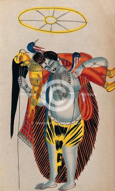 Shiva carrying his wife in her Sakti form. Creator: Unknown.