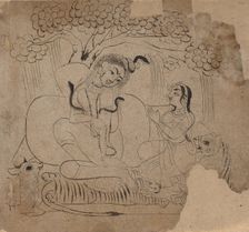 Shiva and Parvati, 19th century. Creator: Unknown