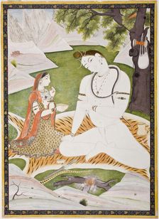 Shiva and Parvati (image 1 of 5), 19th century. Creator: Unknown