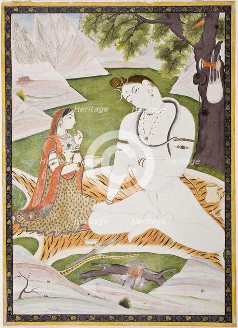 Shiva and Parvati (image 1 of 5), 19th century. Creator: Unknown.