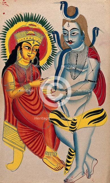 Shiva begging from Annapurna. Creator: Unknown.