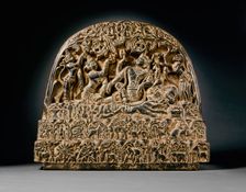 Shiva's Family on Mount Kailasa, 14th-15th century. Creator: Unknown