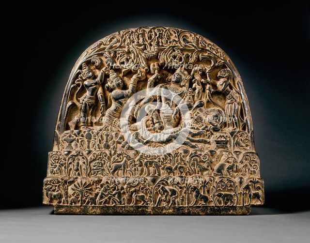 Shiva's Family on Mount Kailasa, 14th-15th century. Creator: Unknown.