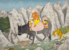 Shiva's Family on the March (image 6 of 6), c1800. Creator: Unknown