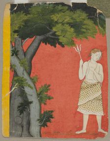 Shiva Under Trees, c. 1780. Creator: Unknown