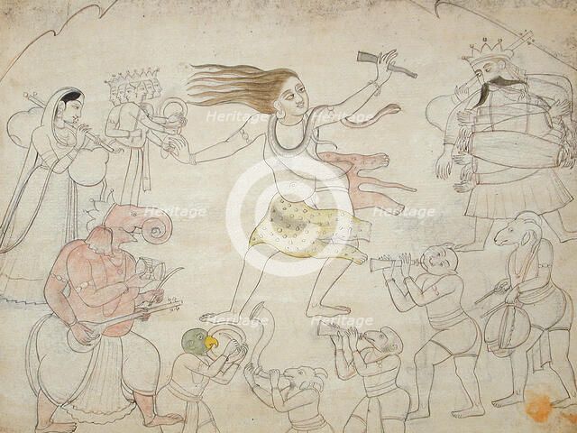 Shiva's Twilight Dance, between c1775 and c1800. Creator: Unknown.