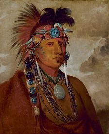 Shó-me-kós-see, The Wolf, a Chief, 1832. Creator: George Catlin