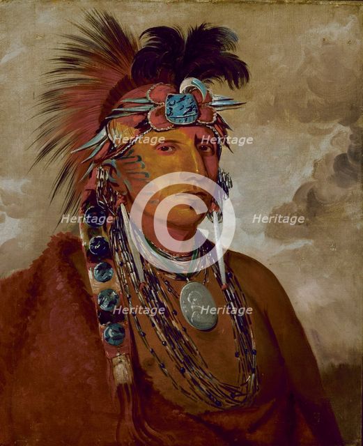 Shó-me-kós-see, The Wolf, a Chief, 1832. Creator: George Catlin.