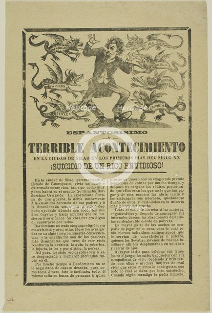 Shocking and Terrible Occurrence, n.d. Creator: José Guadalupe Posada.