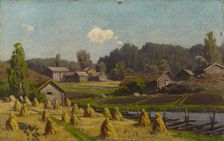 Shocks of Rye, 1876. Creator: Fanny Churberg