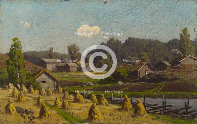 Shocks of Rye, 1876. Creator: Fanny Churberg.
