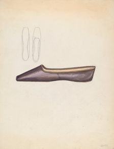 Shoe, 1935/1942. Creator: Jessie M. Benge