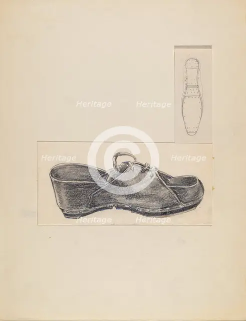 Shoe, 1935/1942. Creator: Melita Hofmann.