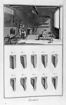 Shoe tree makers, 1751-1777. Artist: Denis Diderot