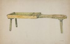 Shoe Bench, c. 1941. Creator: Clarence W Dawson