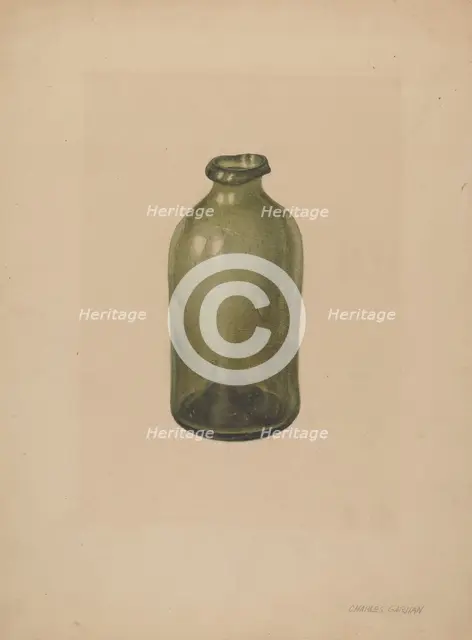 Shoe Blacking Bottle, c. 1937. Creator: Charles Garjian.