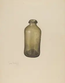Shoe Blacking Bottle, c. 1940. Creator: Anne Nemtzoff