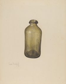 Shoe Blacking Bottle, c. 1940. Creator: Anne Nemtzoff
