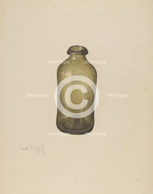 Shoe Blacking Bottle, c. 1940. Creator: Anne Nemtzoff.