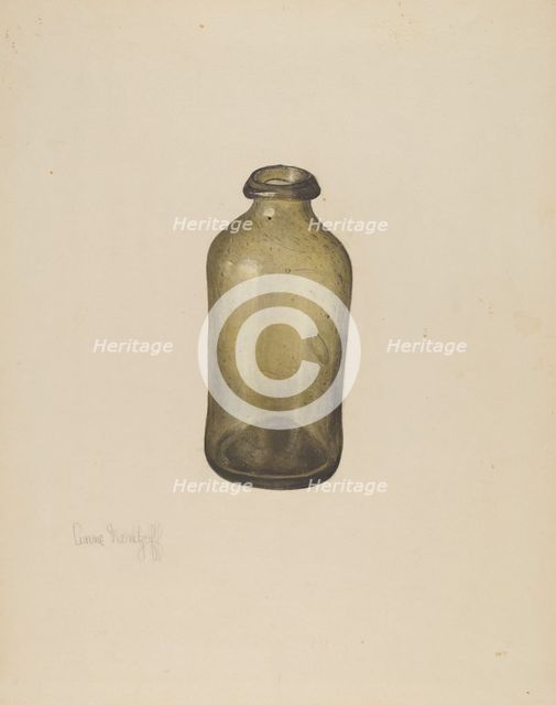 Shoe Blacking Bottle, c. 1940. Creator: Anne Nemtzoff.