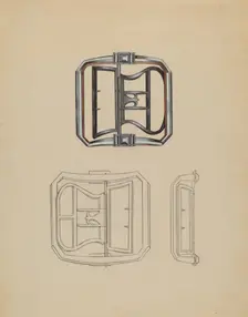 Shoe Buckle, c. 1936. Creator: John Dieterich