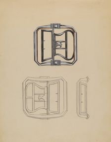 Shoe Buckle, c. 1936. Creator: John Dieterich