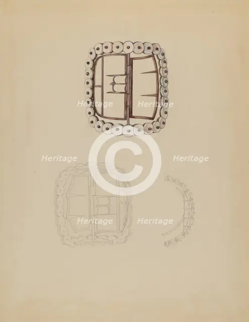 Shoe Buckle, c. 1937. Creator: Sylvia DeZon.