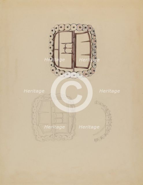 Shoe Buckle, c. 1937. Creator: Sylvia DeZon.