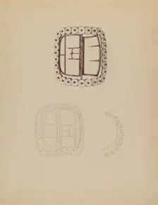 Shoe Buckle, c. 1937. Creator: Sylvia DeZon