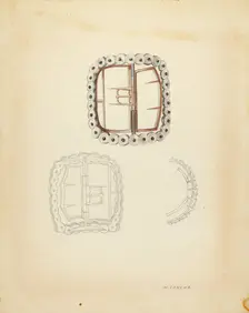 Shoe Buckle, c. 1940. Creator: Margaret Concha