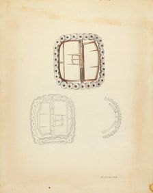 Shoe Buckle, c. 1940. Creator: Margaret Concha