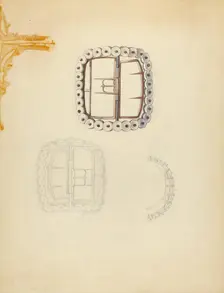 Shoe Buckle, c. 1940. Creator: Sylvia DeZon