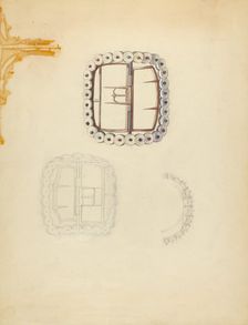 Shoe Buckle, c. 1940. Creator: Sylvia DeZon