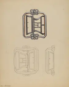 Shoe Buckles, 1935/1942. Creator: John Dieterich