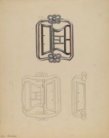 Shoe Buckles, 1935/1942. Creator: John Dieterich