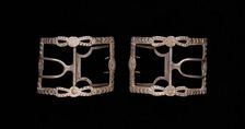 Shoe buckles, probably British, 1770-90. Creator: Unknown