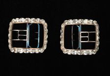 Shoe buckles, probably British, 1780-89. Creator: Unknown