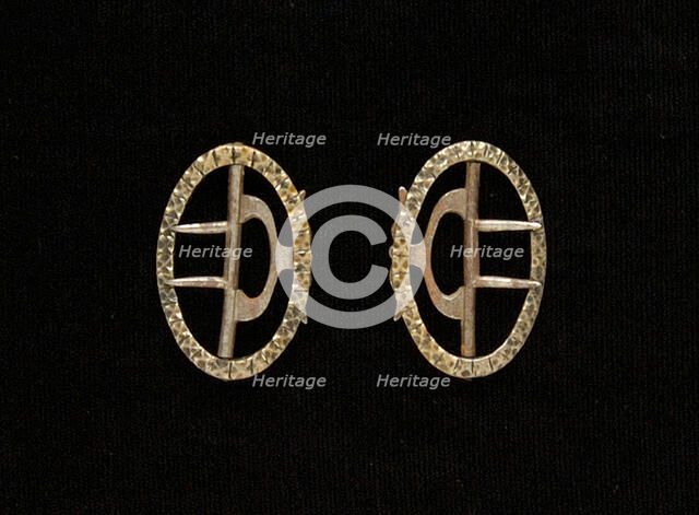 Shoe buckles, probably European, 1770-90. Creator: Unknown.