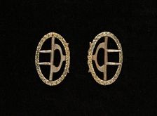 Shoe buckles, probably European, 1770-90. Creator: Unknown
