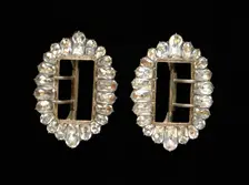 Shoe buckles, probably French, 1780-99. Creator: Unknown