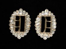 Shoe buckles, probably French, 1780-99. Creator: Unknown