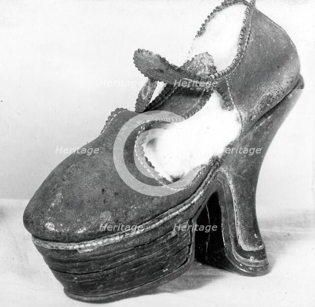 Shoe, France, 18th century. Creator: Unknown.